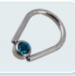 surgical steel jewelled tear drop rings